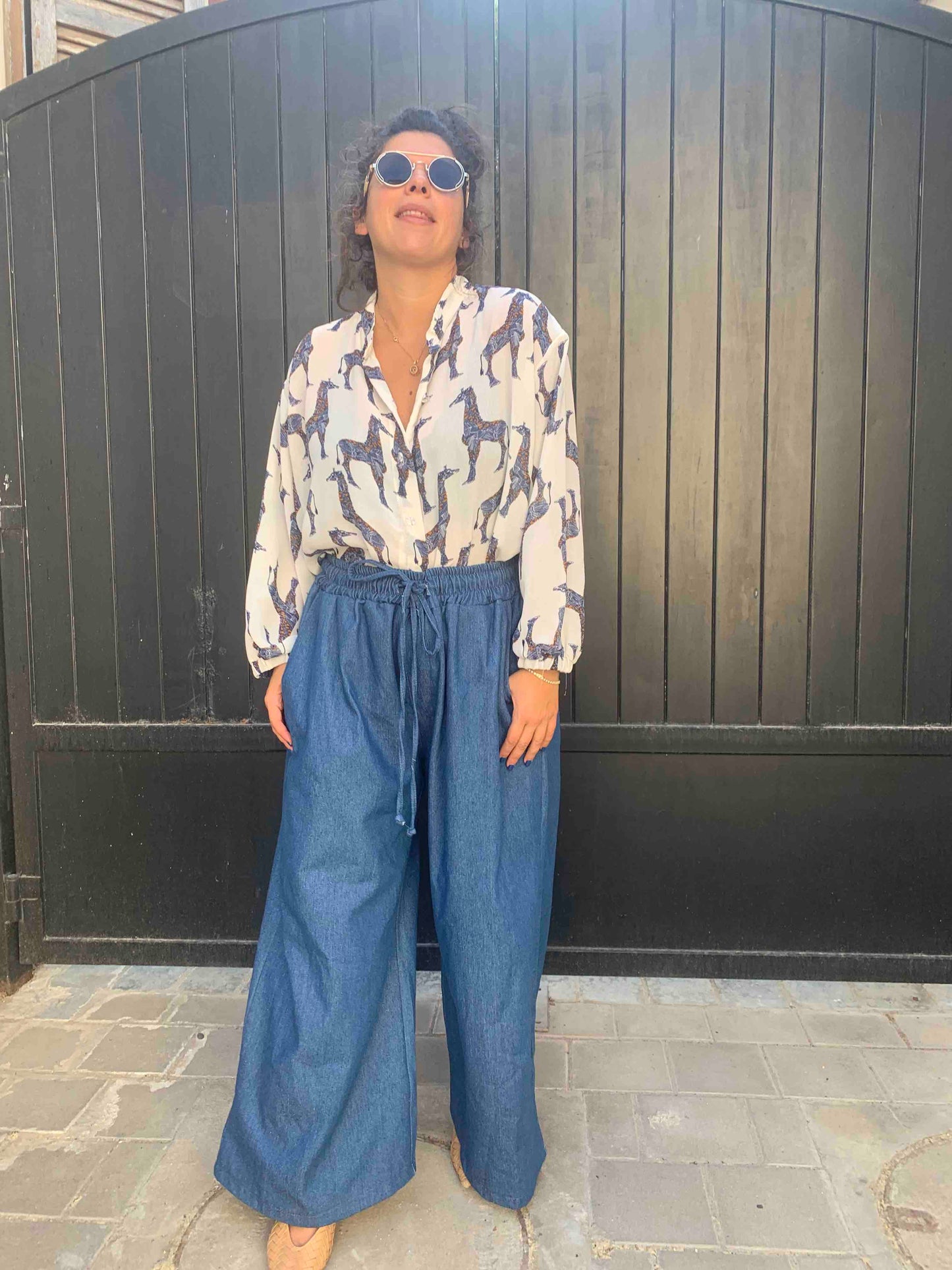 מכנסי תשתחררי -ג׳ינס כותנה