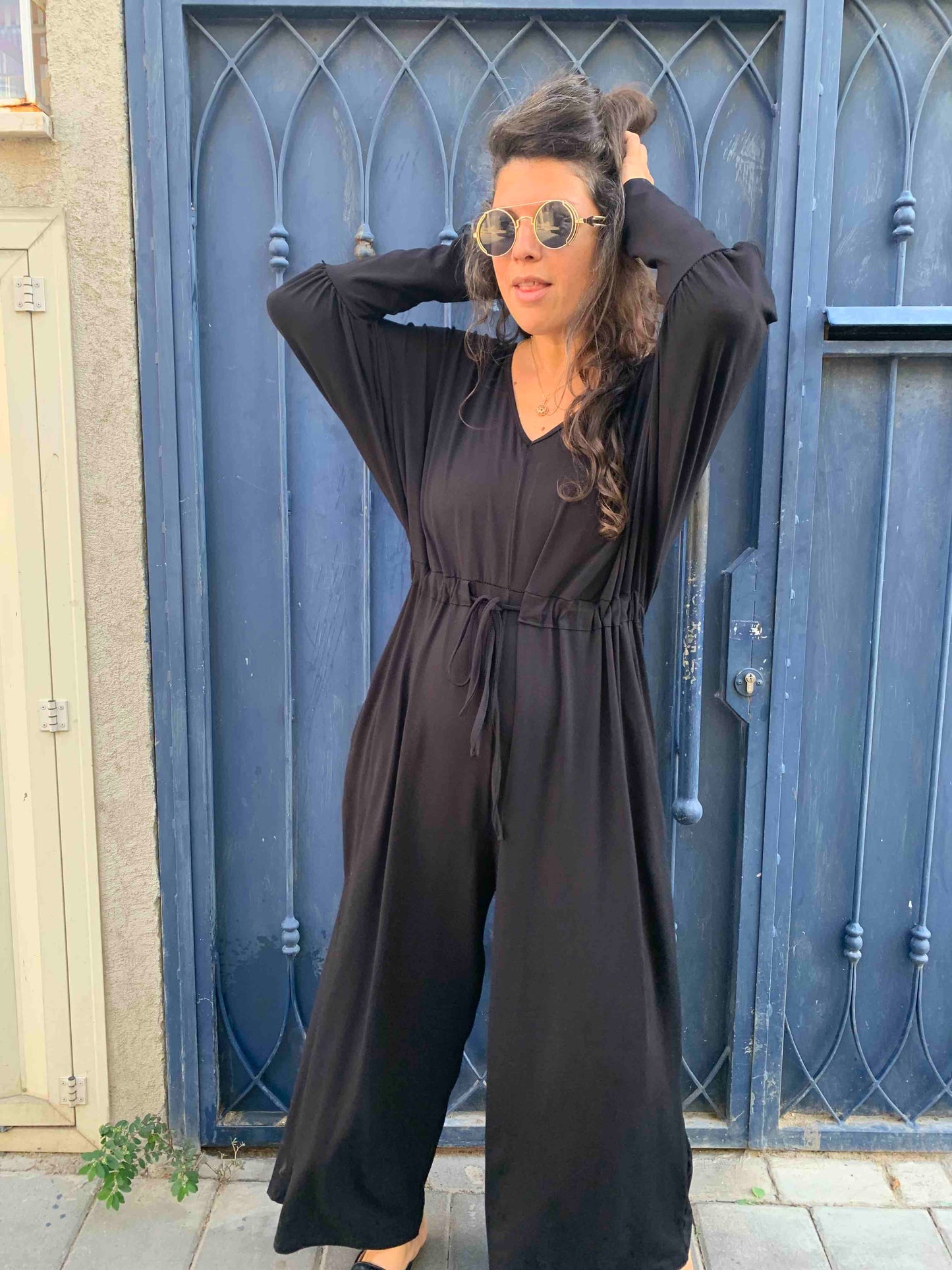 אוברול אלושה - שחור