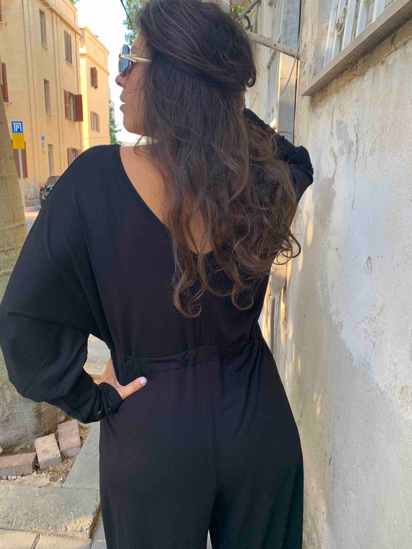 אוברול אלושה - שחור