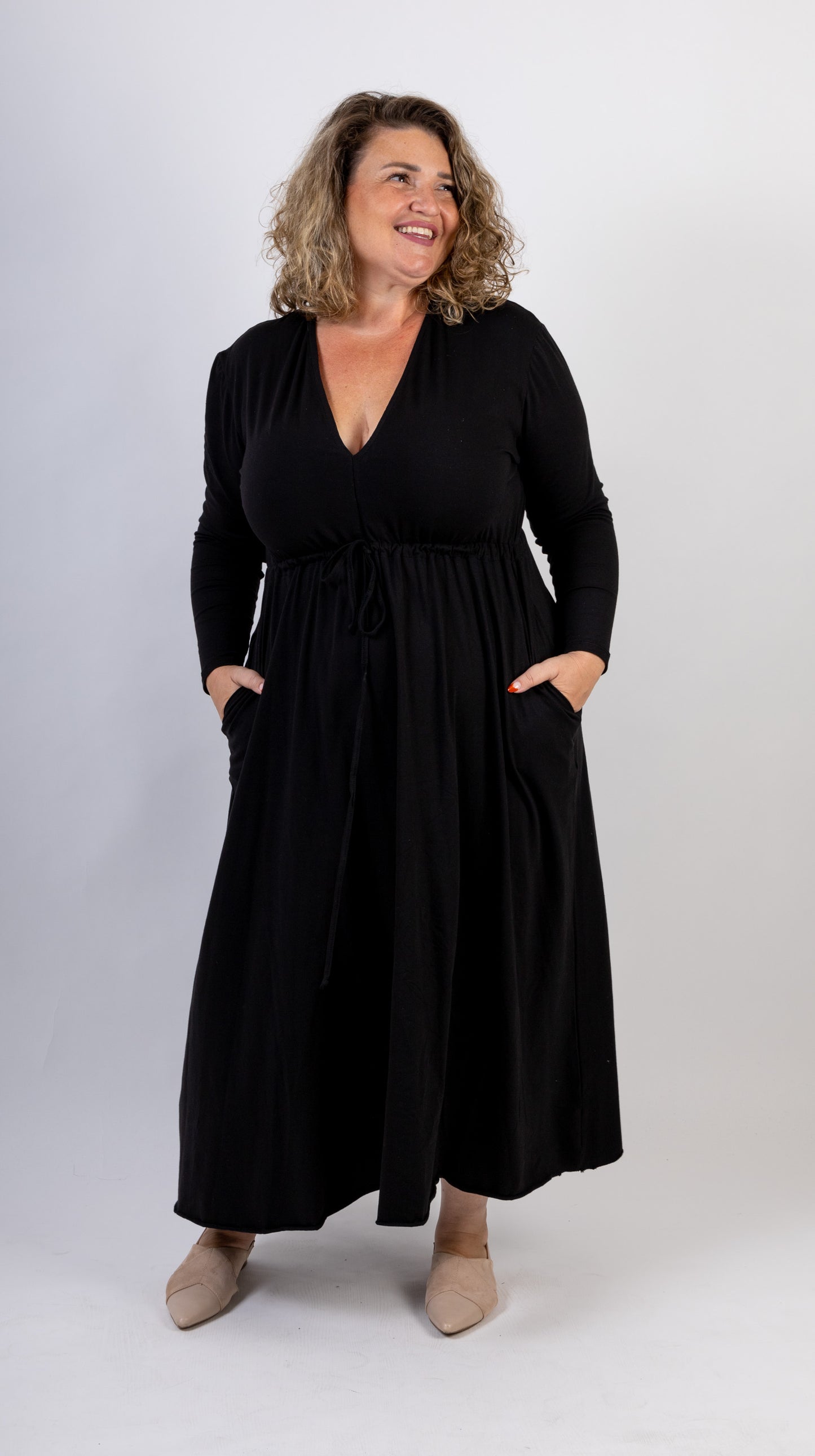 שמלת אני נינה -שחור ארוך