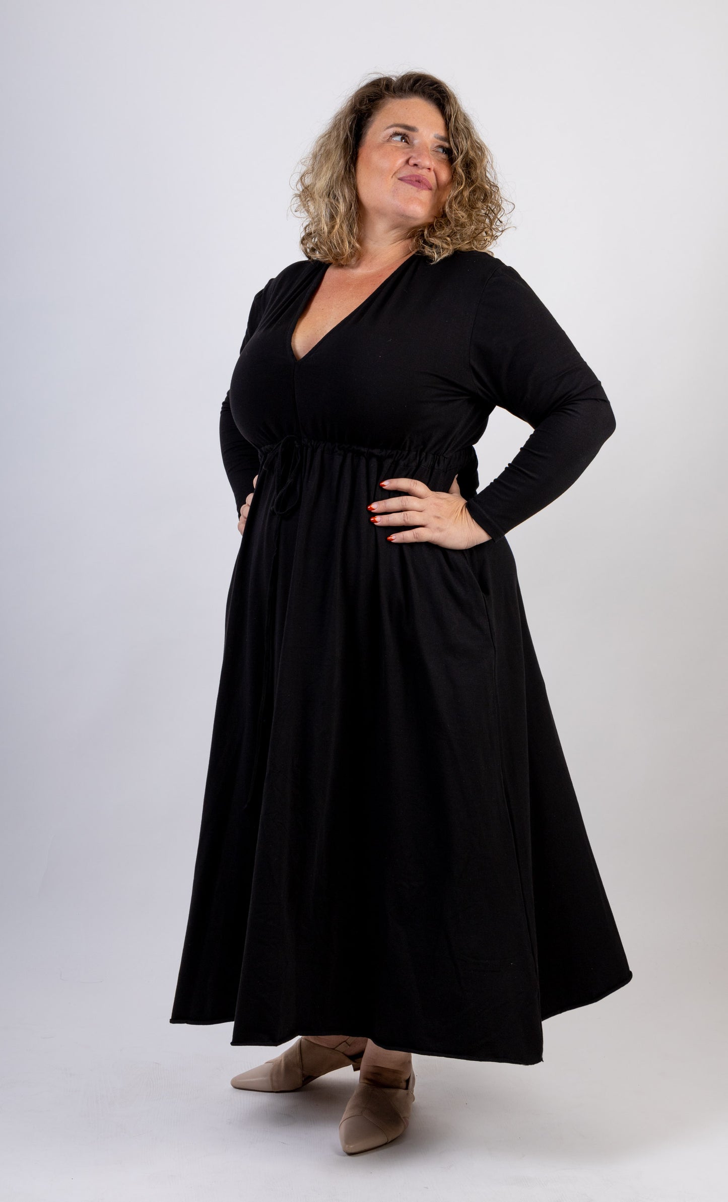 שמלת אני נינה -שחור ארוך