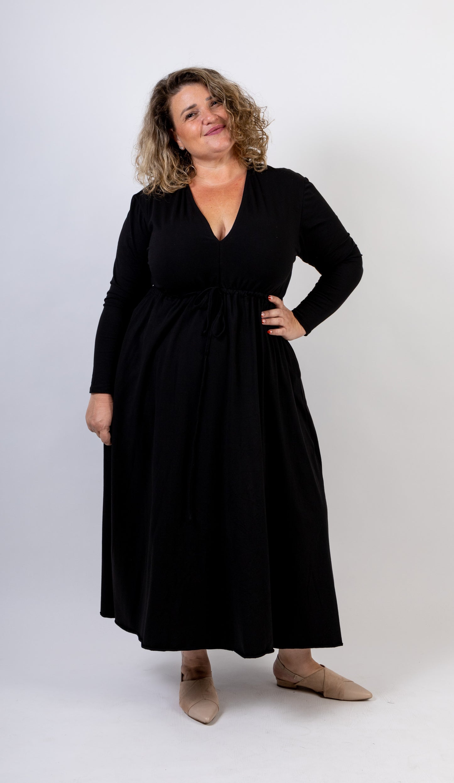 שמלת אני נינה -שחור ארוך