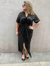 שמלת קווין סמירה - שחור מבריק