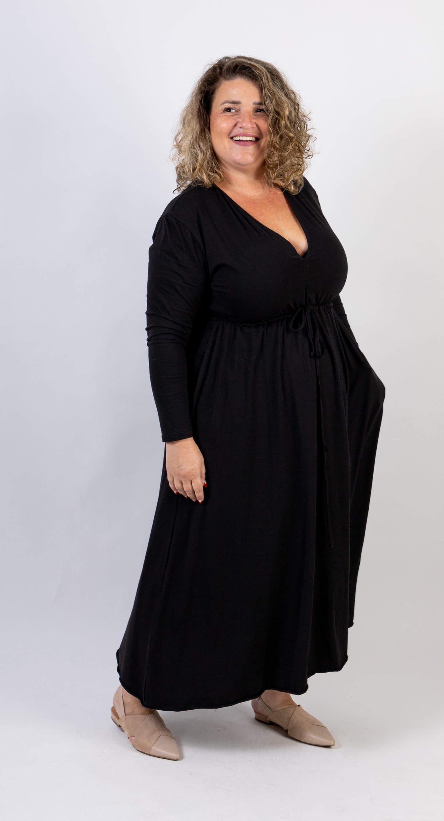 שמלת אני נינה -שחור ארוך