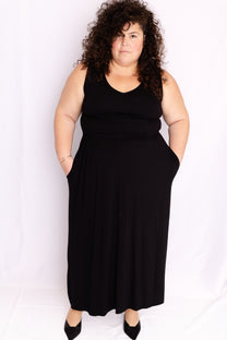 שמלת מאמי - שחור טריקו