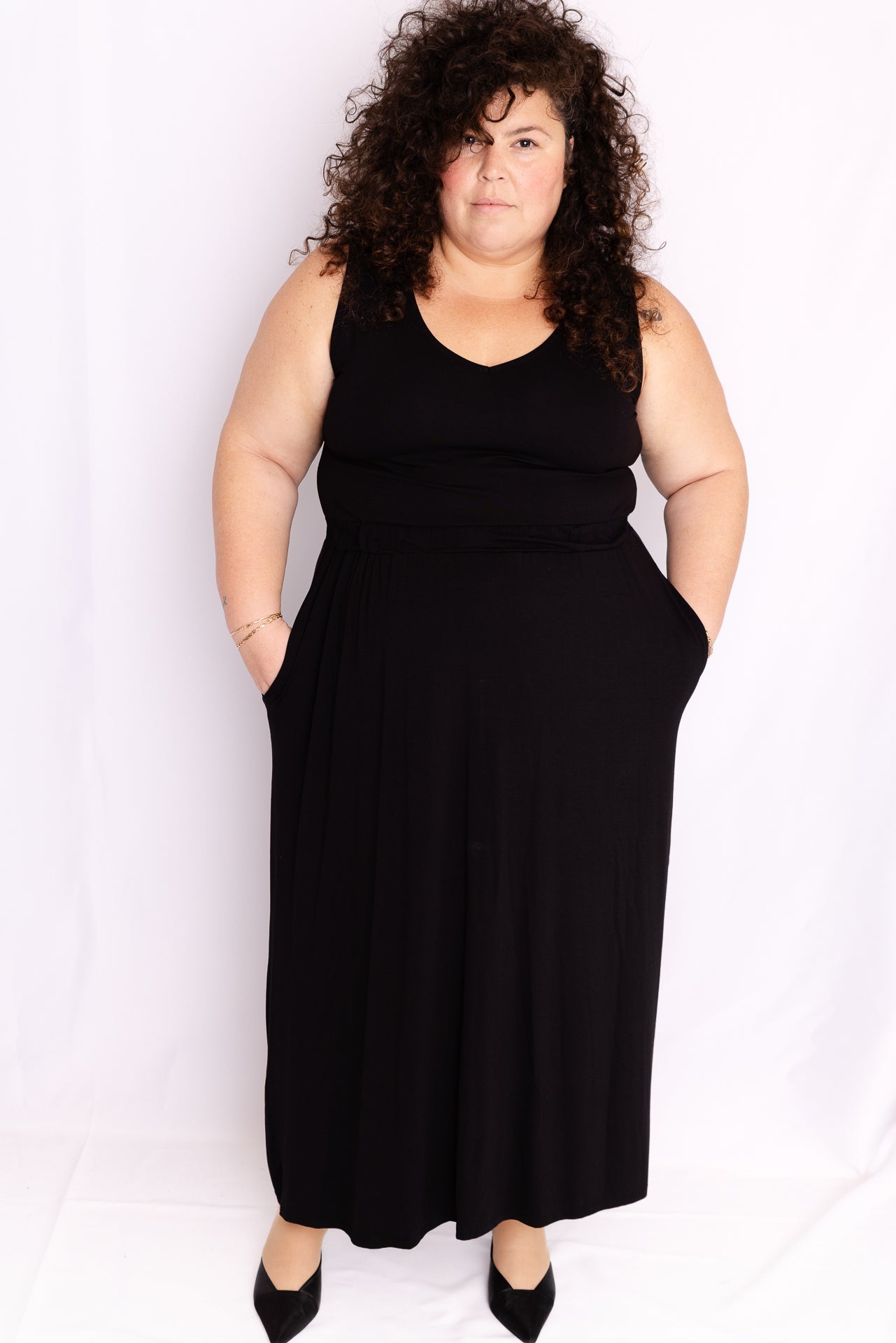 שמלת מאמי - שחור טריקו