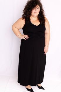 שמלת מאמי - שחור טריקו