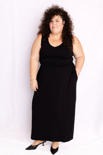 שמלת מאמי - שחור טריקו