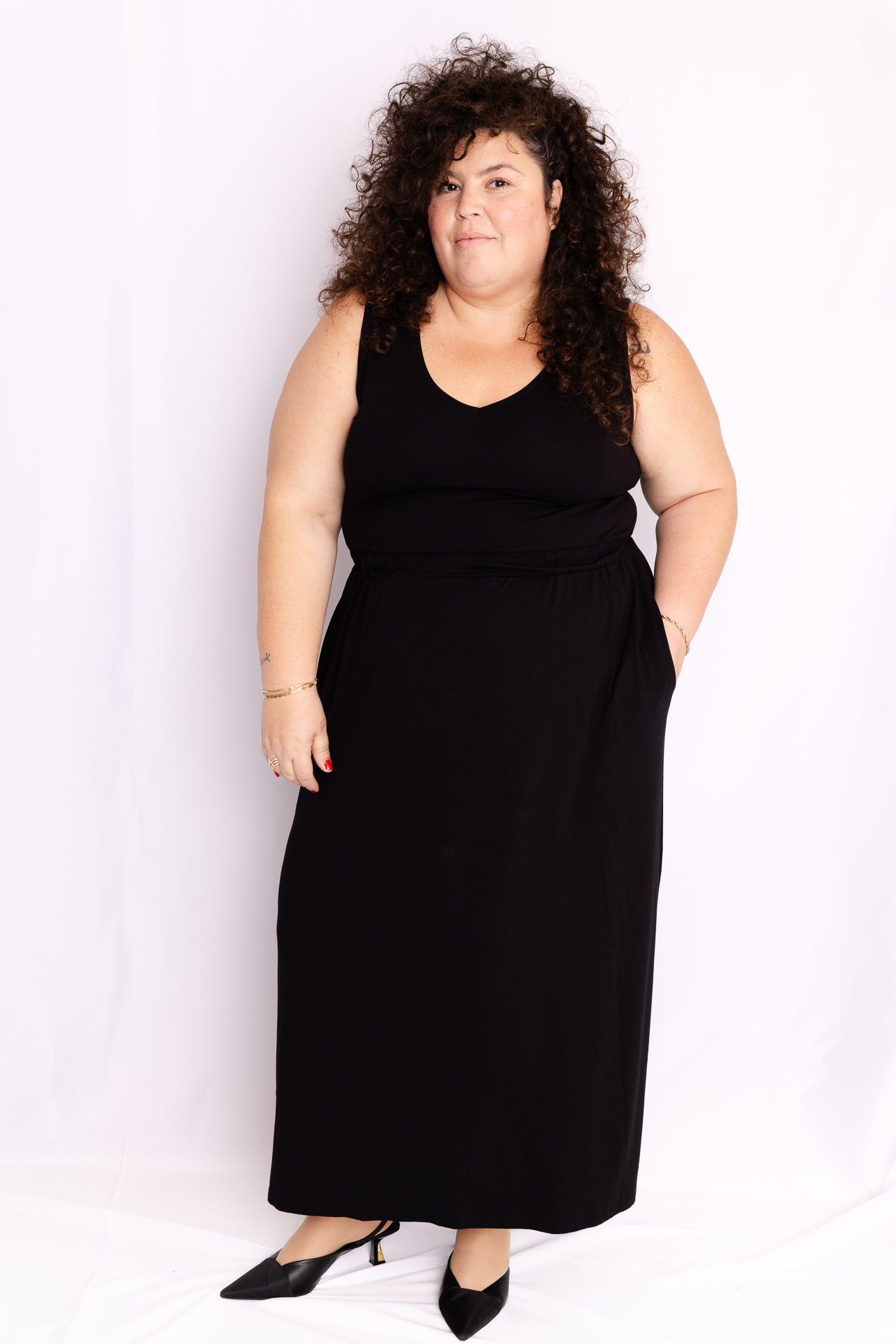 שמלת מאמי - שחור טריקו