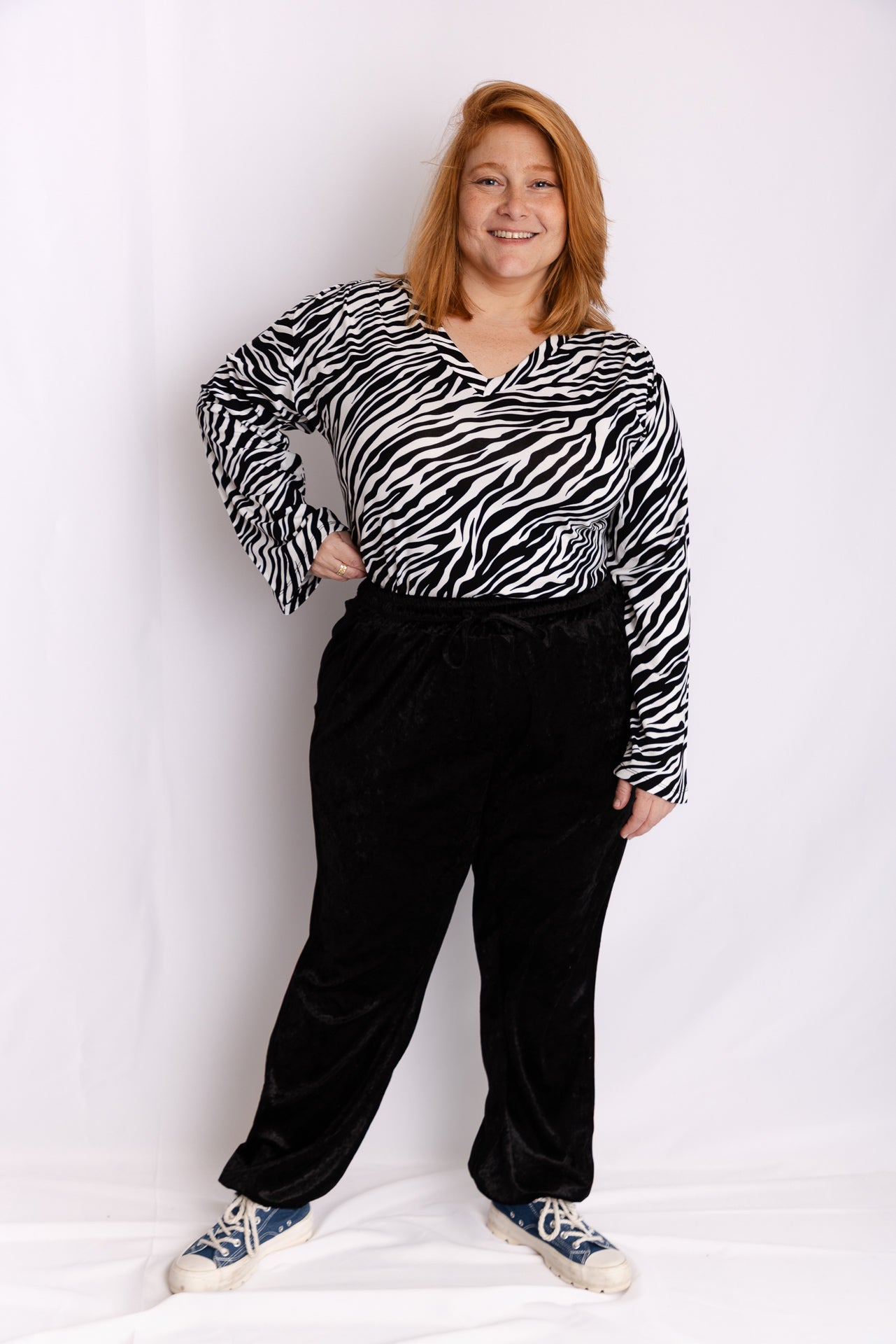 טישירט לא מורידה - זברה שחור לבן