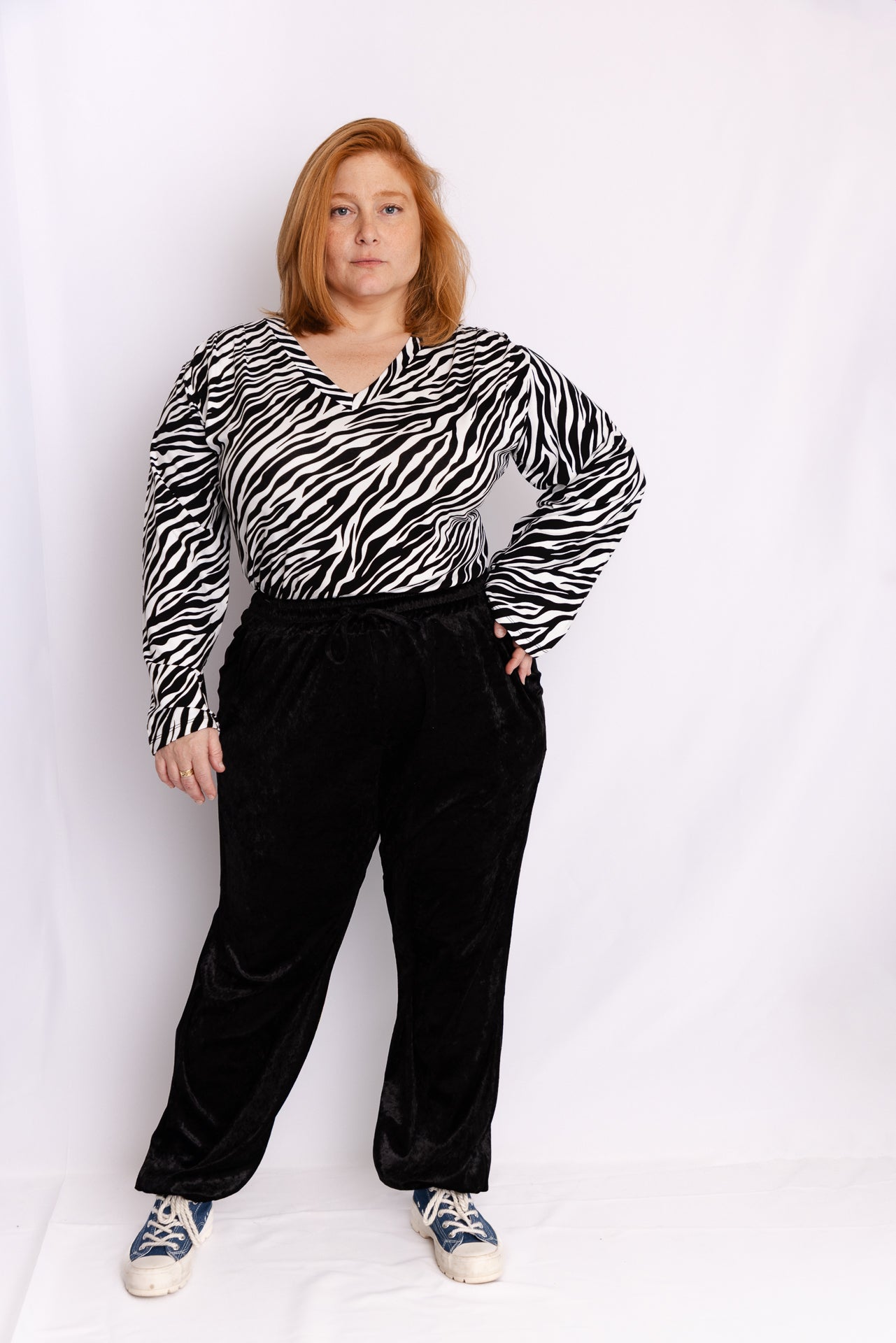 טישירט לא מורידה - זברה שחור לבן