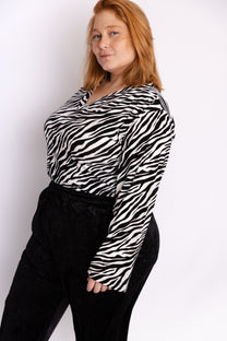 טישירט לא מורידה - זברה שחור לבן