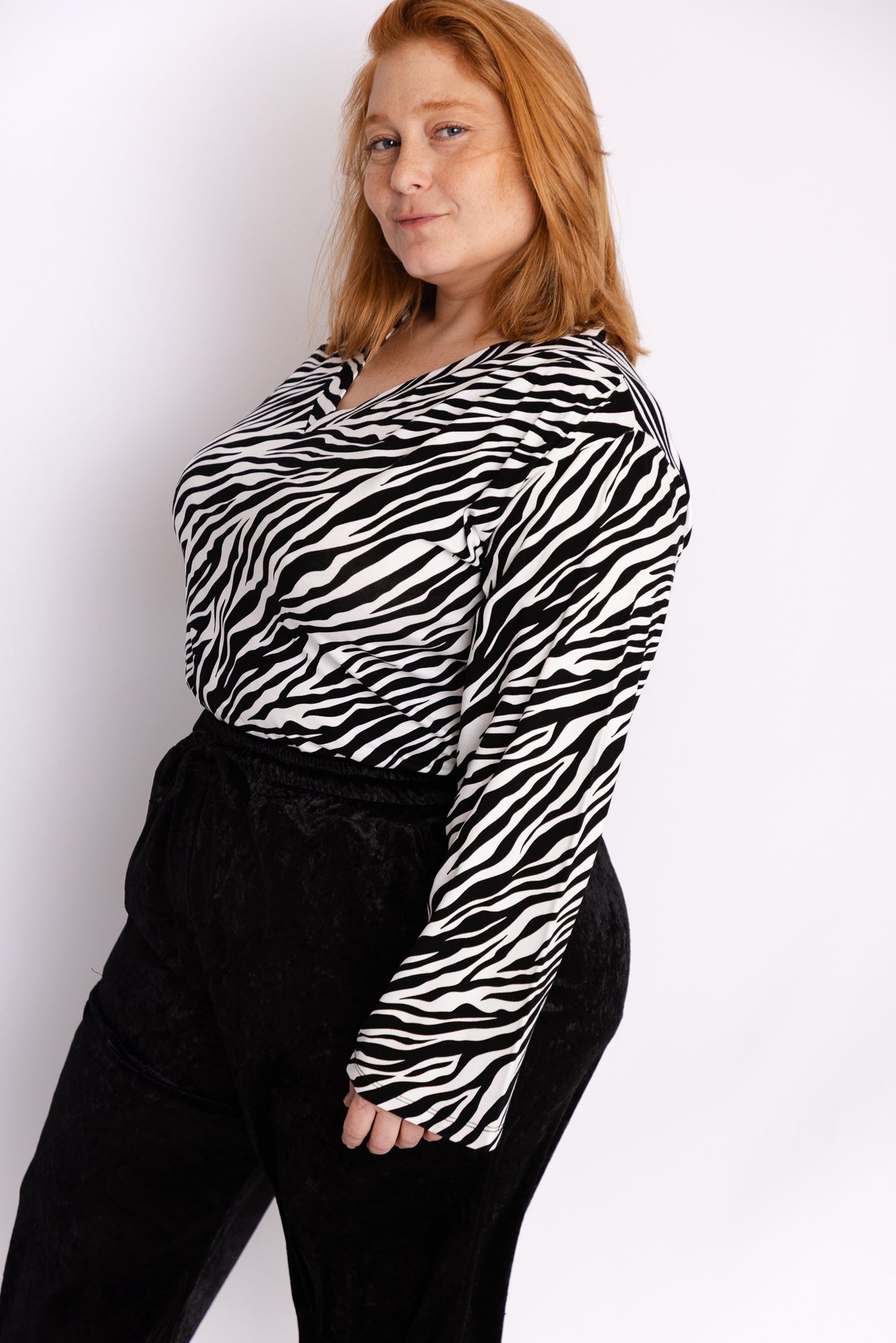 טישירט לא מורידה - זברה שחור לבן