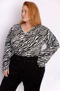 טישירט לא מורידה - זברה שחור לבן