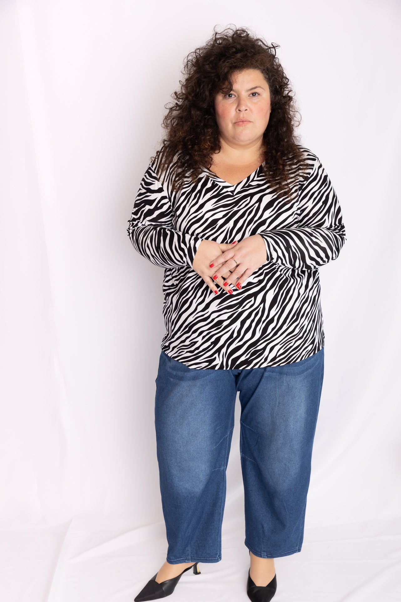 טישירט יצא לאפטר - זברה שחור לבן