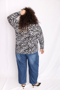 טישירט יצא לאפטר - זברה שחור לבן