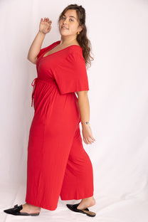 אוברול אמילי קצר -אדום