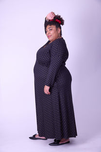 שמלת תכבסי לפעמים - שחור מוזהב