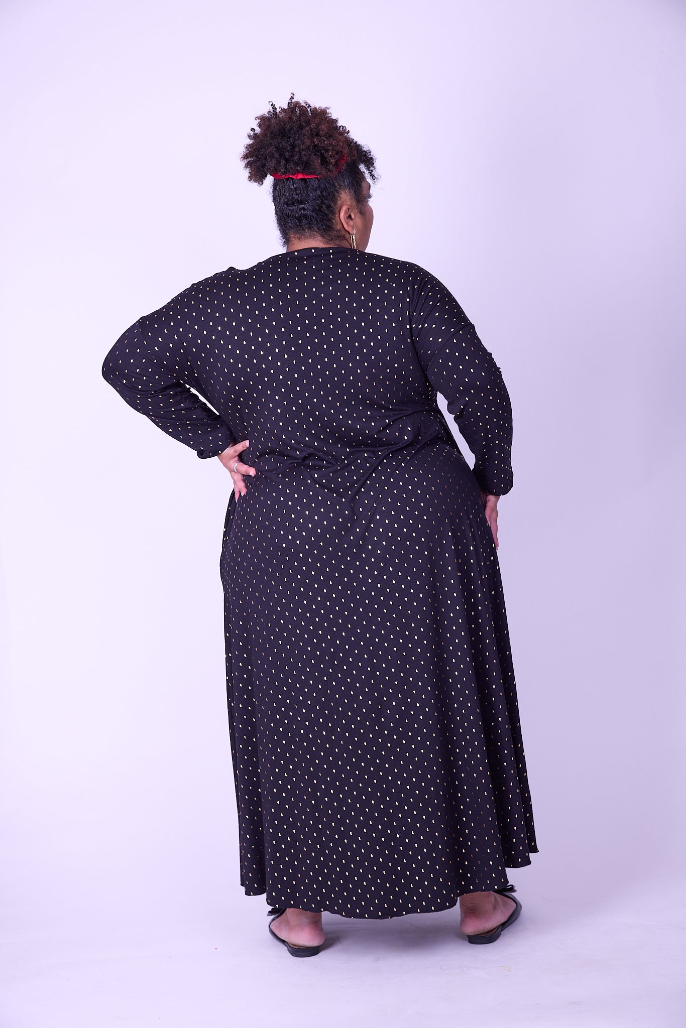 שמלת תכבסי לפעמים - שחור מוזהב