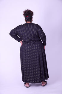 שמלת תכבסי לפעמים - שחור מוזהב