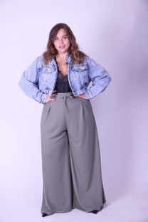 מכנסי מולי - ירוק זית ואפל