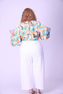 עליונית גם וגם - כתום תכלת סאטן