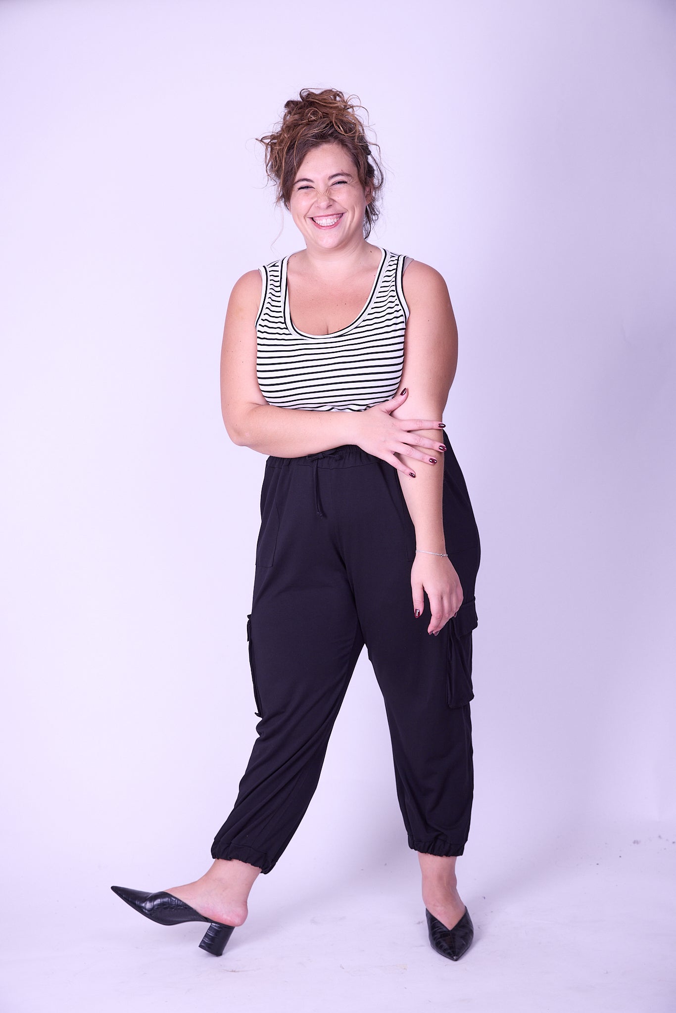 מכנסי קארגו - שחור