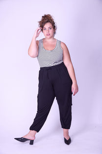 מכנסי קארגו - שחור