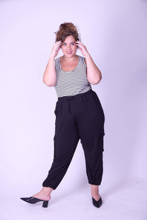 מכנסי קארגו - שחור