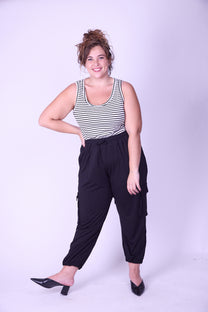 מכנסי קארגו - שחור