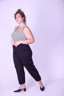 מכנסי קארגו - שחור