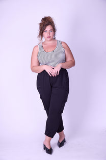 מכנסי קארגו - שחור