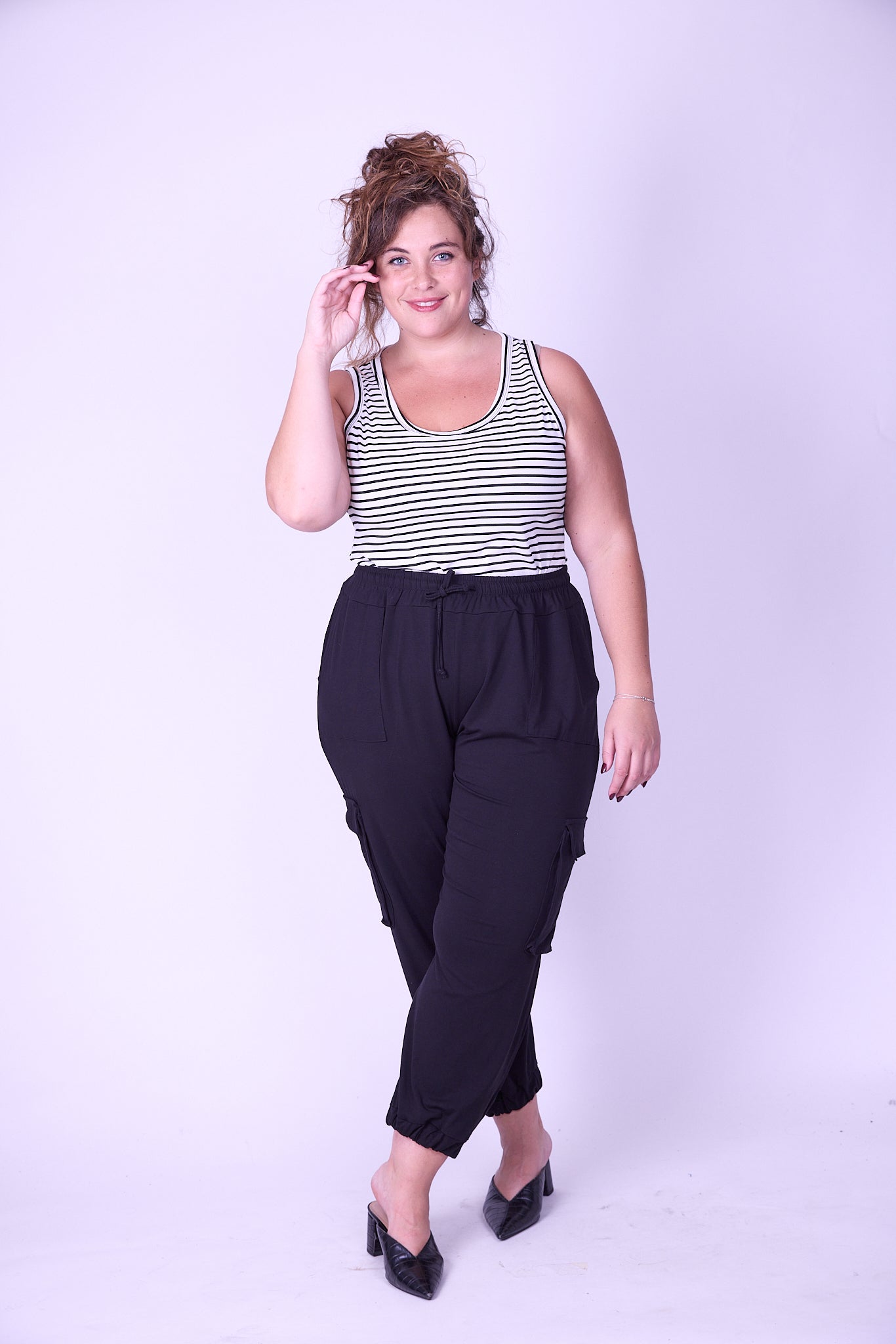 מכנסי קארגו - שחור