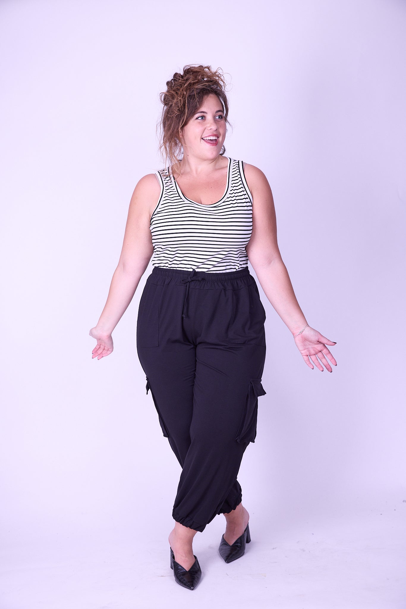 מכנסי קארגו - שחור