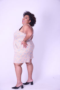 אוברול אמבוש- כתום כחול פייזלי