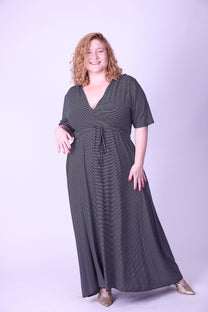 שמלת אני נינה - פסים שחור לבן