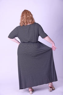 שמלת אני נינה - פסים שחור לבן