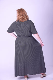 שמלת אני נינה - פסים שחור לבן