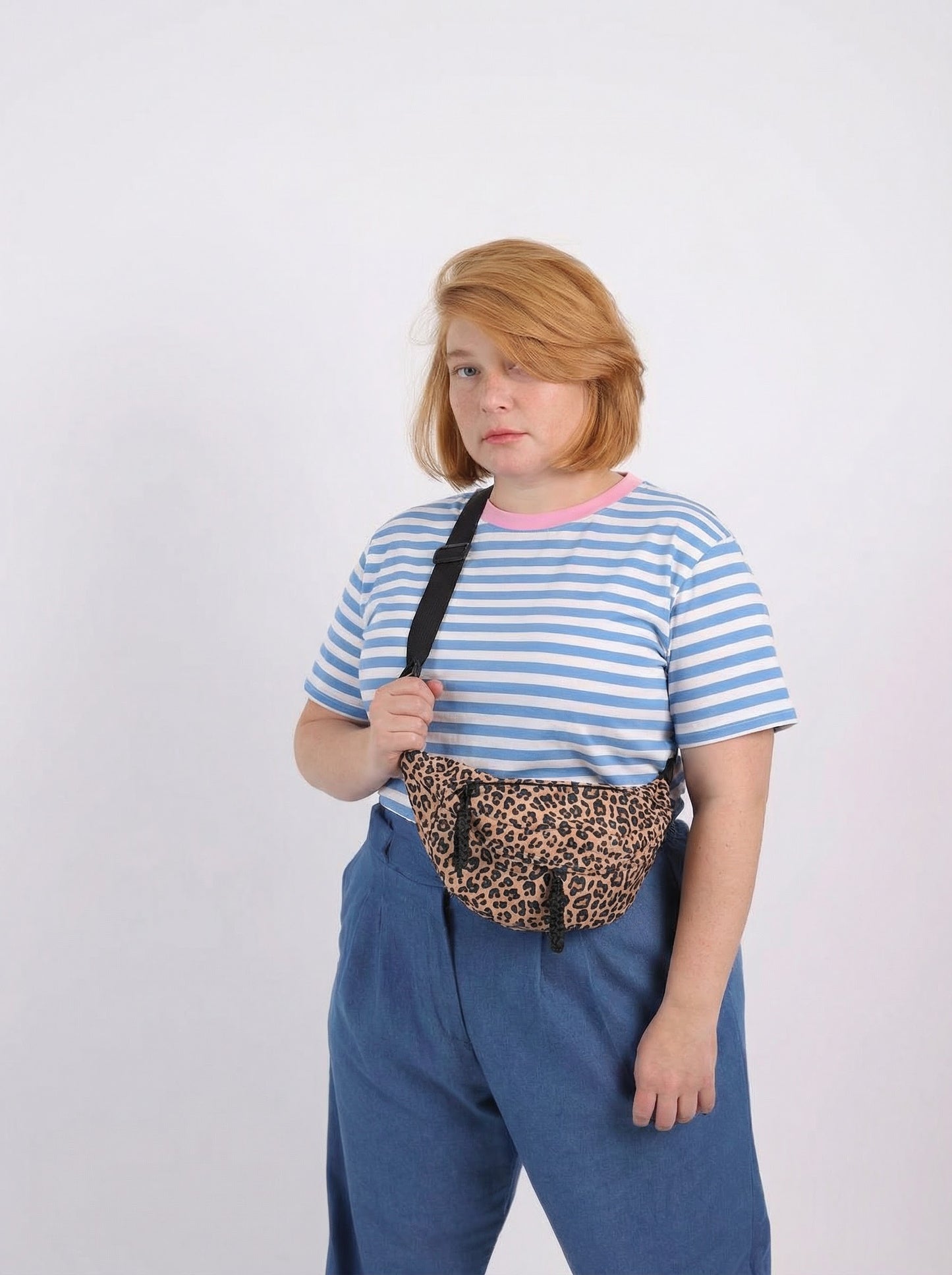 טישירט ירדה מהפסים - תכלת ורוד לבן