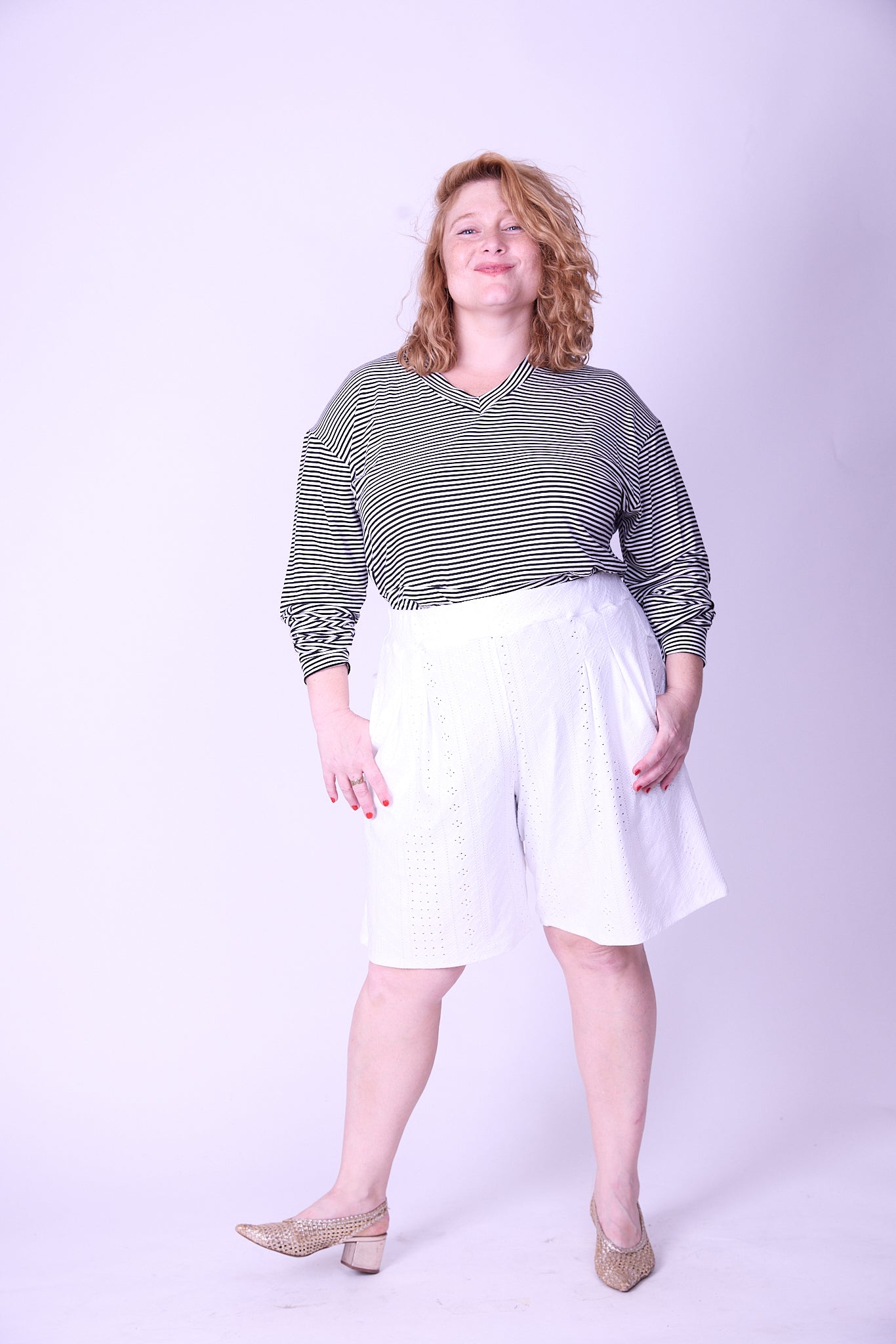 מכנסי החלומות - לבן תחרה לייקרה