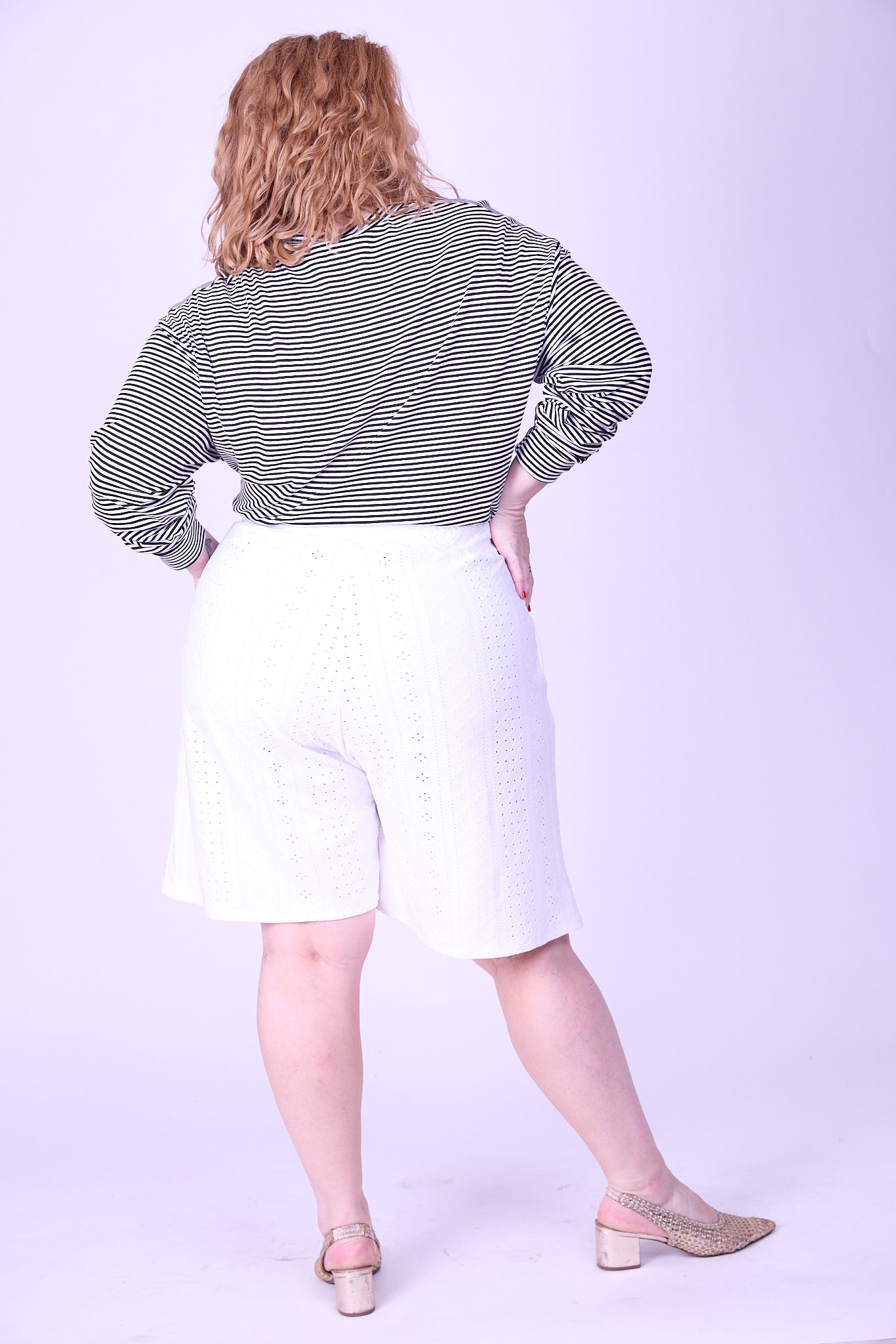 מכנסי החלומות - לבן תחרה לייקרה