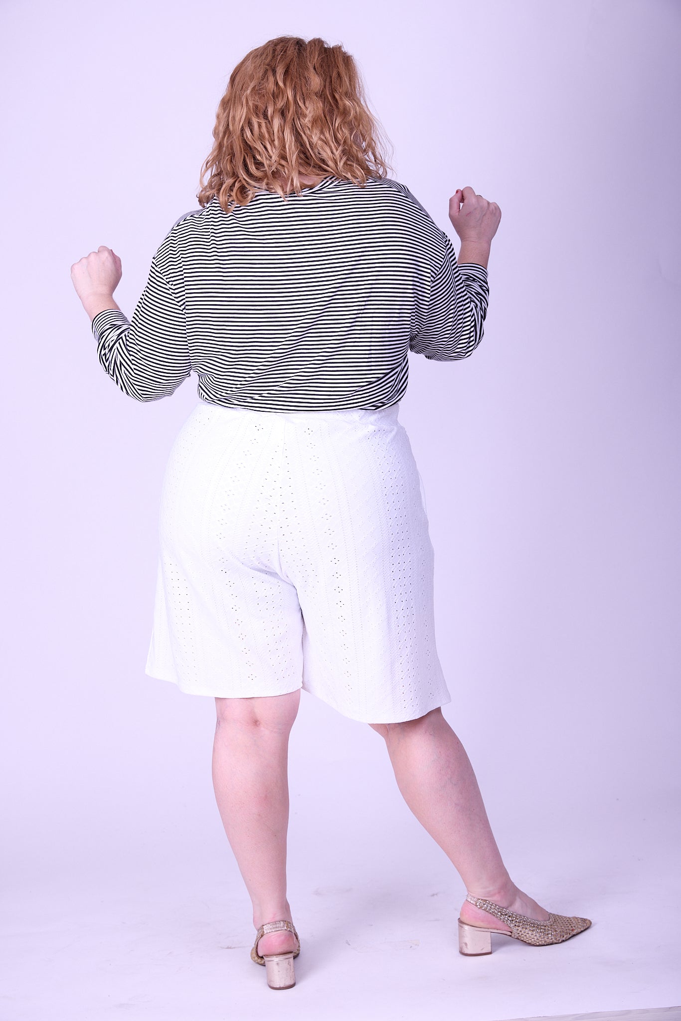 מכנסי החלומות - לבן תחרה לייקרה