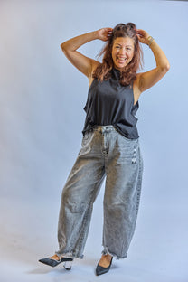 ג׳ינס כמו שלך - אפור שחור