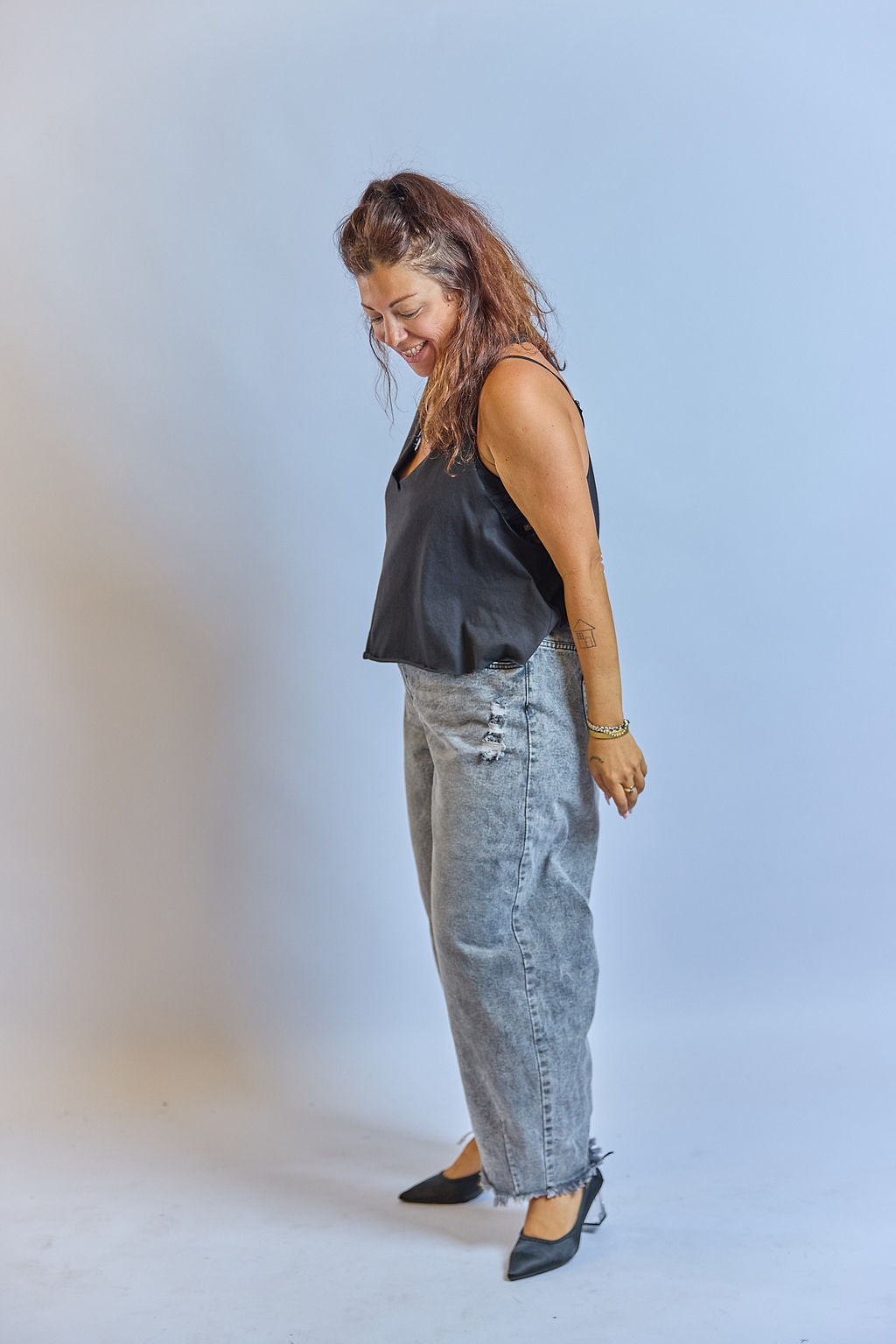 ג׳ינס כמו שלך - אפור שחור