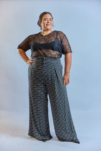 מכנסי מולי - שחור טיפות