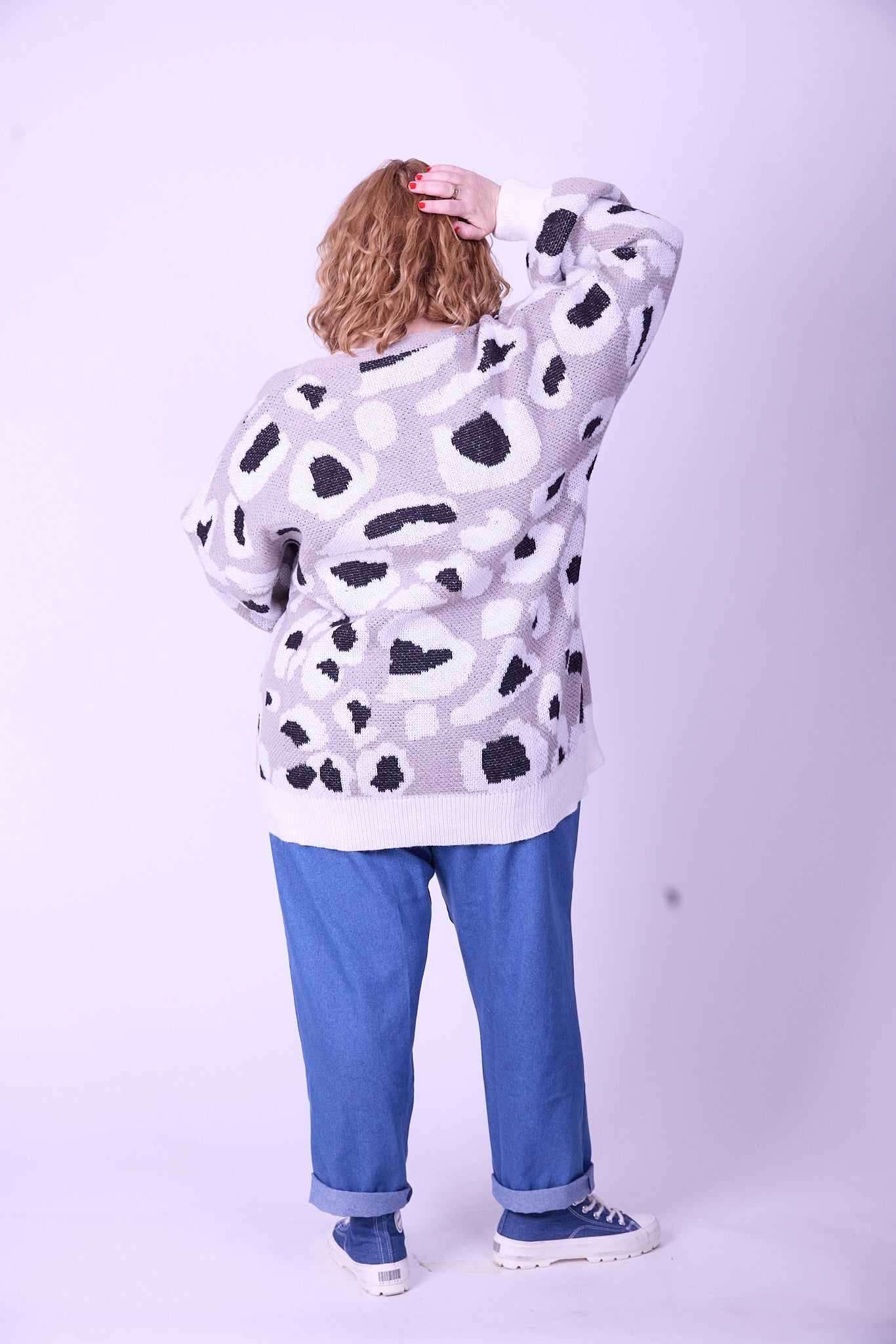 קרדיגן סריג- חברבורות אפור