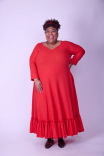 שמלת קוקו ממרוקו - אדום ואפל