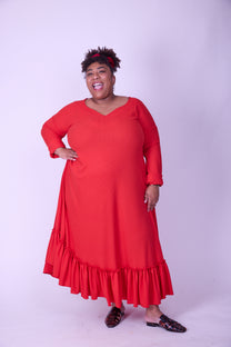 שמלת קוקו ממרוקו - אדום ואפל