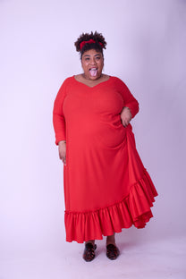 שמלת קוקו ממרוקו - אדום ואפל