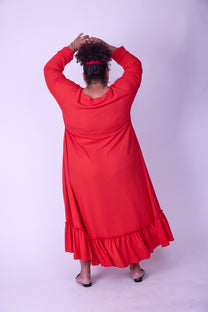 שמלת קוקו ממרוקו - אדום ואפל